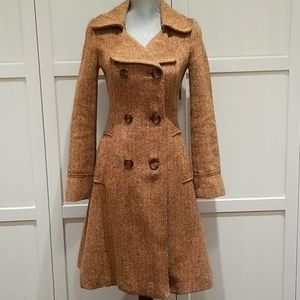 H&M Double Breasted Wool Blend Vintage Style Coat